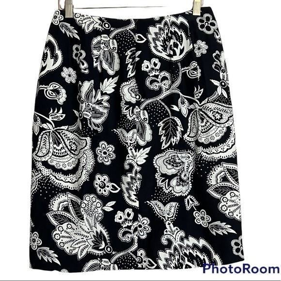 Vintage Dana Buchman 100% Silk Faux Wrap Skirt Size 8 - Picture 2 of 7